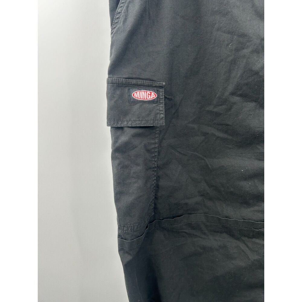 Minga London Faded Black Parachute Midi Skirt Size Large Drawstring Cargo Y2K - Picture 2 of 4